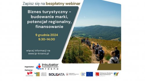 WEBINAR: Biznes turystyczny - budowanie marki, potencjał regionalny, finansowanie