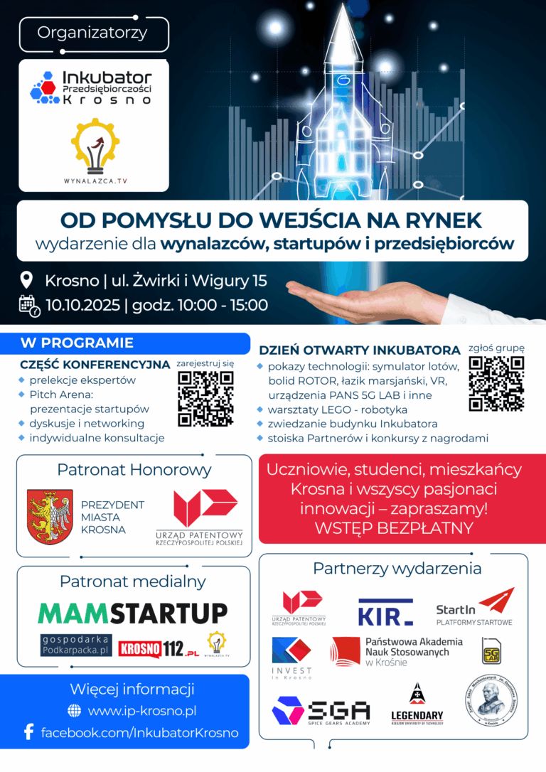 OD POMYSŁU DO WEJŚCIA NA RYNEK – wydarzenie dla wynalazców, startupów i przedsiębiorców